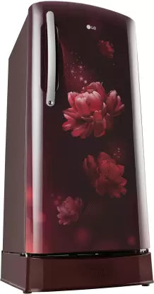 LG 201 L Direct Cool Single Door 4 Star Refrigerator with Base Drawer with Smart Inverter Compressor, Smart Connect, Fast Ice Making (Scarlet Charm, GL-D211HSCY) LG 201 L Direct Cool Single Door 4 Star Refrigerator with Base Drawer with Smart Inverter Compressor, Smart Connect, Fast Ice Making (Scarlet Charm, GL-D211HSCY)